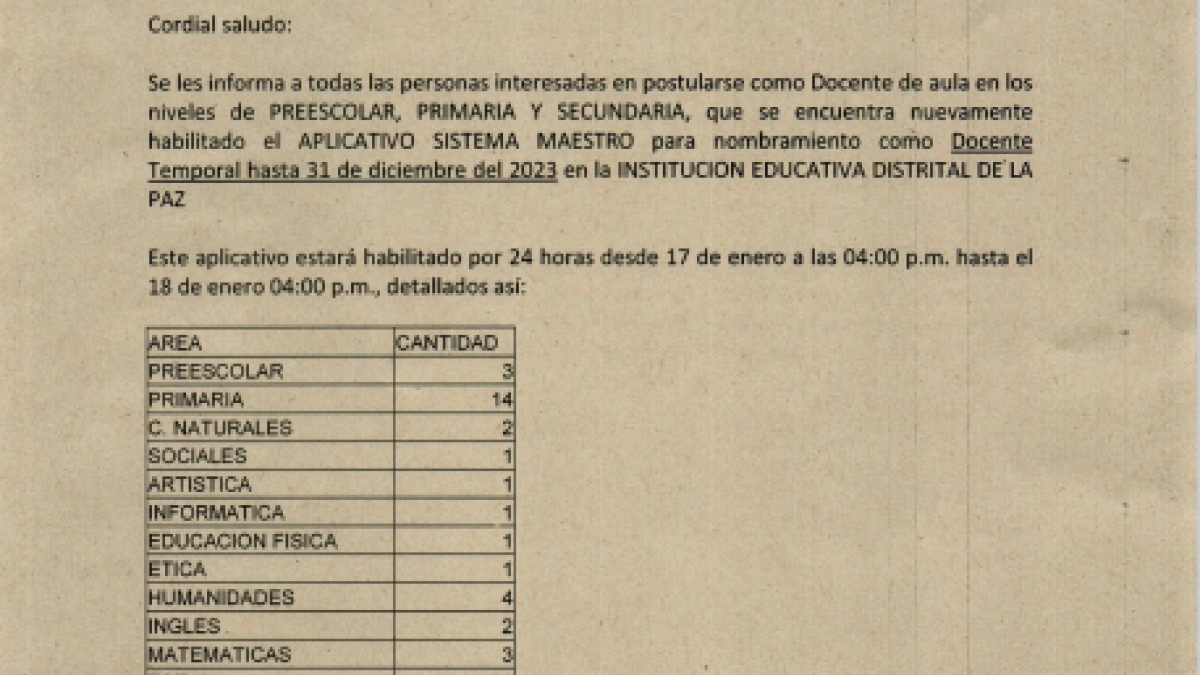 comunicado